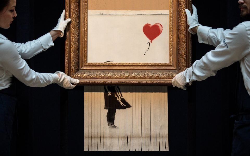 A Prank Left In Tatters: Banksy Reveals Auction Shredding Did Not Go To ...