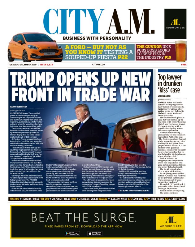 Latest Editions - Cityam : Cityam