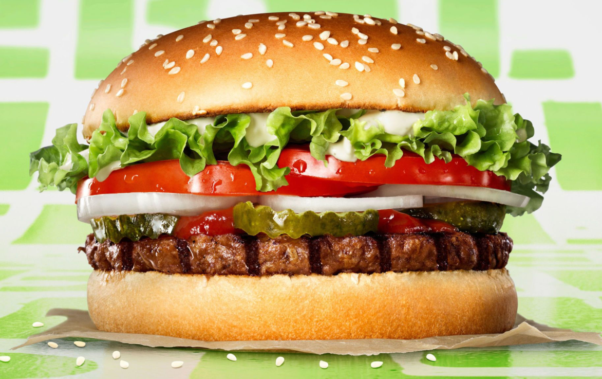 The new Whopper is cooked on the same grill as Burger King's beef patties (image: Burger King)
