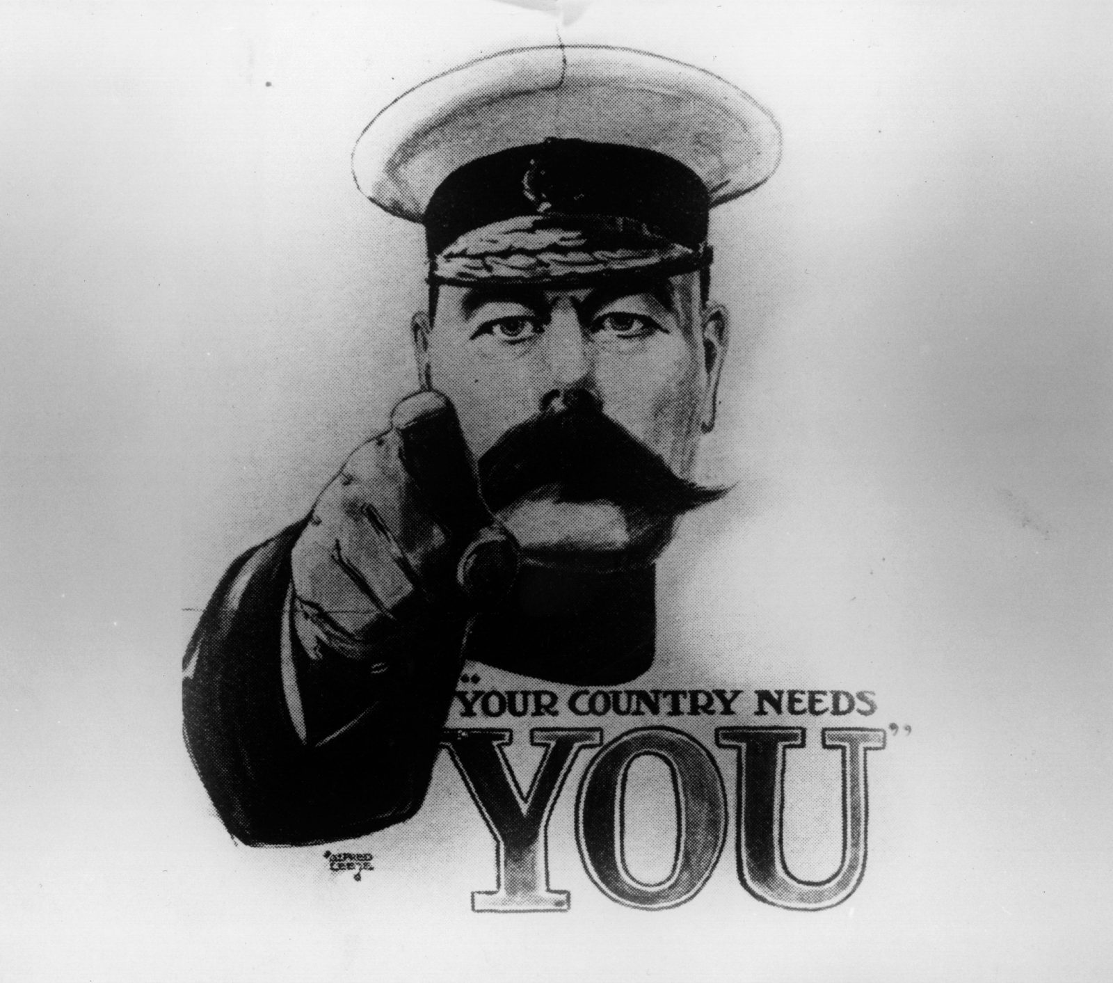 Your country needs you. Your Country needs you". (Твоя Cтрана нуждается в тебе). Художник Alfred Leete.