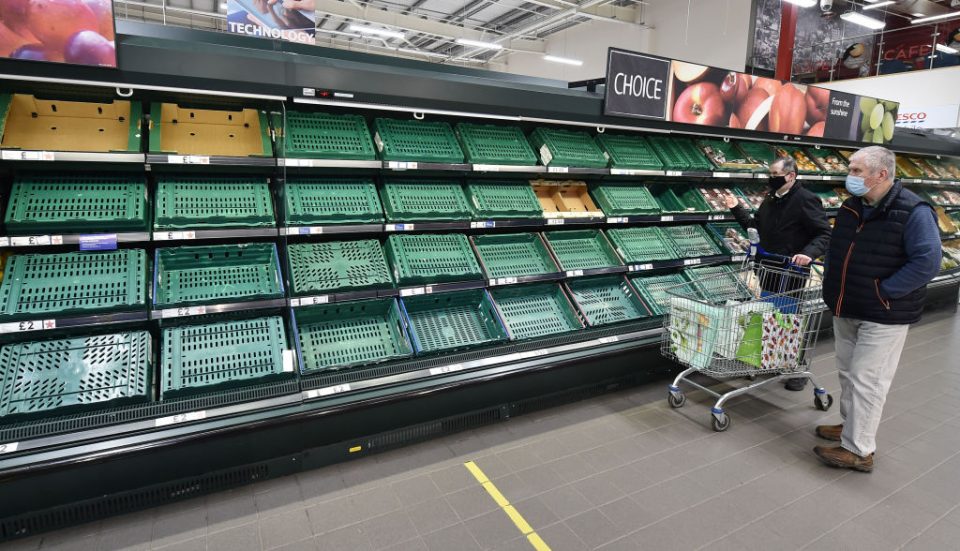 UK facing supermarket food shortage amid lorry driver crisis CityAM