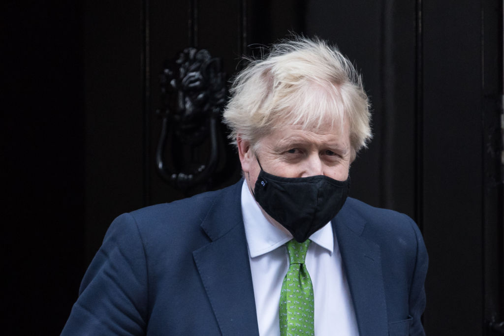 Boris Johnson Leaves Downing Street for PMQs