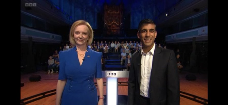 Liz Truss and Rishi Sunak faced each other in a BBC debate last night.