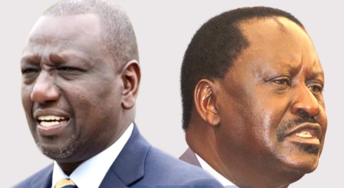 Deputy President William Ruto (left) is going head to head with political veteran Raila Odinga (right) Pic source: STAR