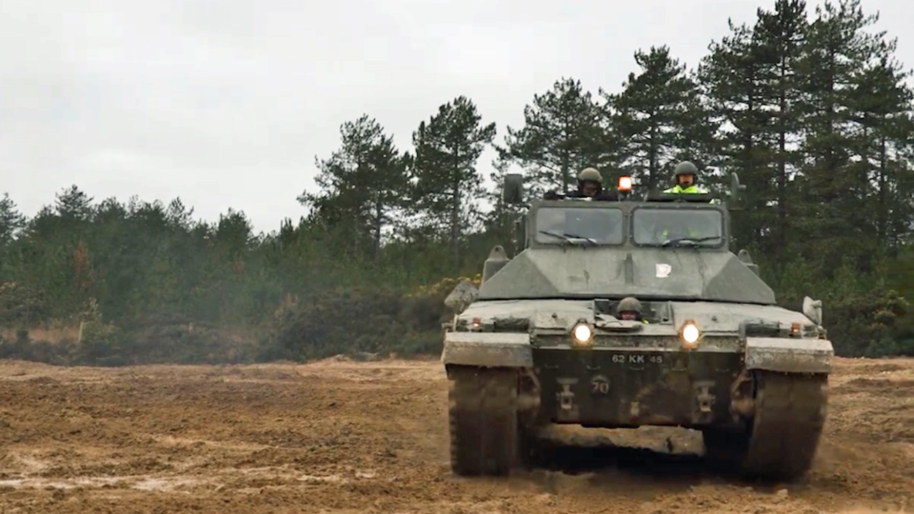 EMBARGOED TO 0001 MONDAY MARCH 27 Screen grab taken with permission from a undated video issued by the Ministry of Defence (MOD) of Ukrainian tank crews training in the UK. The crews have completed their training and returned home to continue their fight against Russia's invasion. Defence Secretary Ben Wallace said the Ukrainian soldiers 