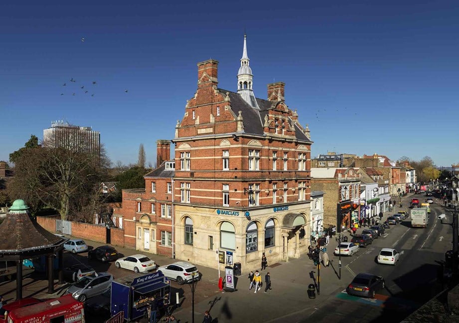 Why has an Enfield Barclays branch been given Grade 2 listed