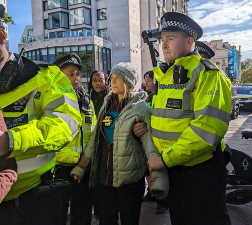 Greta Thunberg arrested in London as oil chiefs urged to stop funding ...