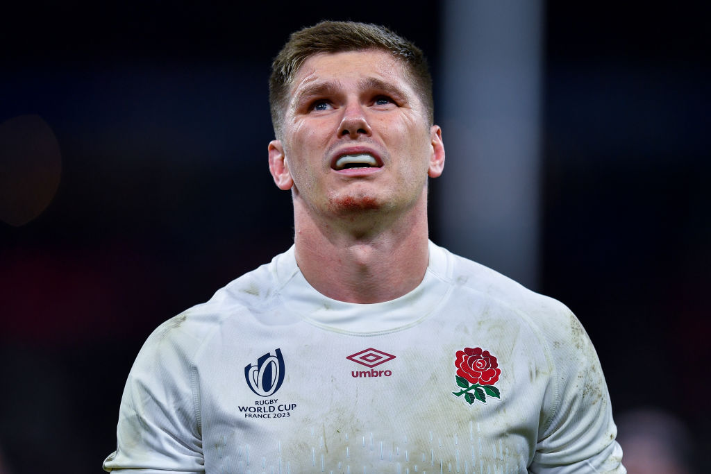 PARIS, FRANCE - OCTOBER 27: Owen Farrell of England looks on during the Rugby World Cup France 2023 Bronze Final match between Argentina and England at Stade de France on October 27, 2023 in Paris, France. (Photo by Franco Arland/Getty Images)