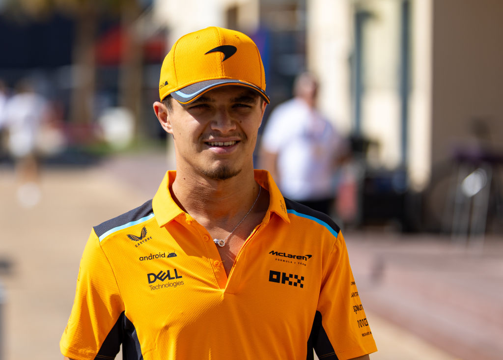 ABU DHABI, UNITED ARAB EMIRATES - NOVEMBER 26: Lando Norris of Great Britain and McLaren walks in the paddock during the F1 Grand Prix of Abu Dhabi at Yas Marina Circuit on November 26, 2023 in Abu Dhabi, United Arab Emirates. (Photo by Kym Illman/Getty Images)