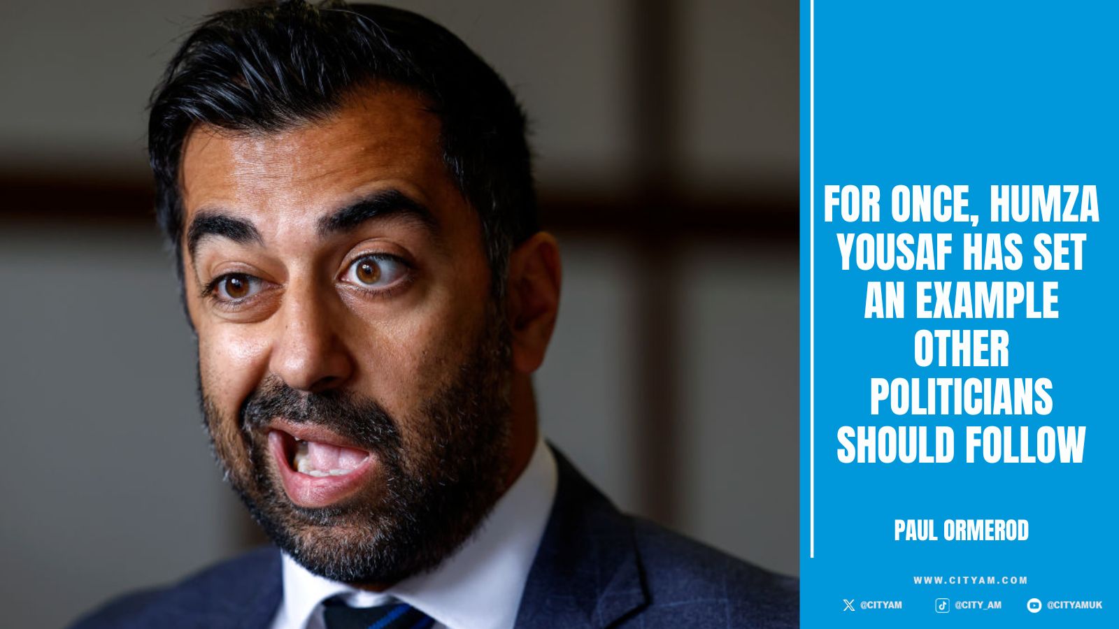 For once, Humza Yousaf has set an example other politicians should follow