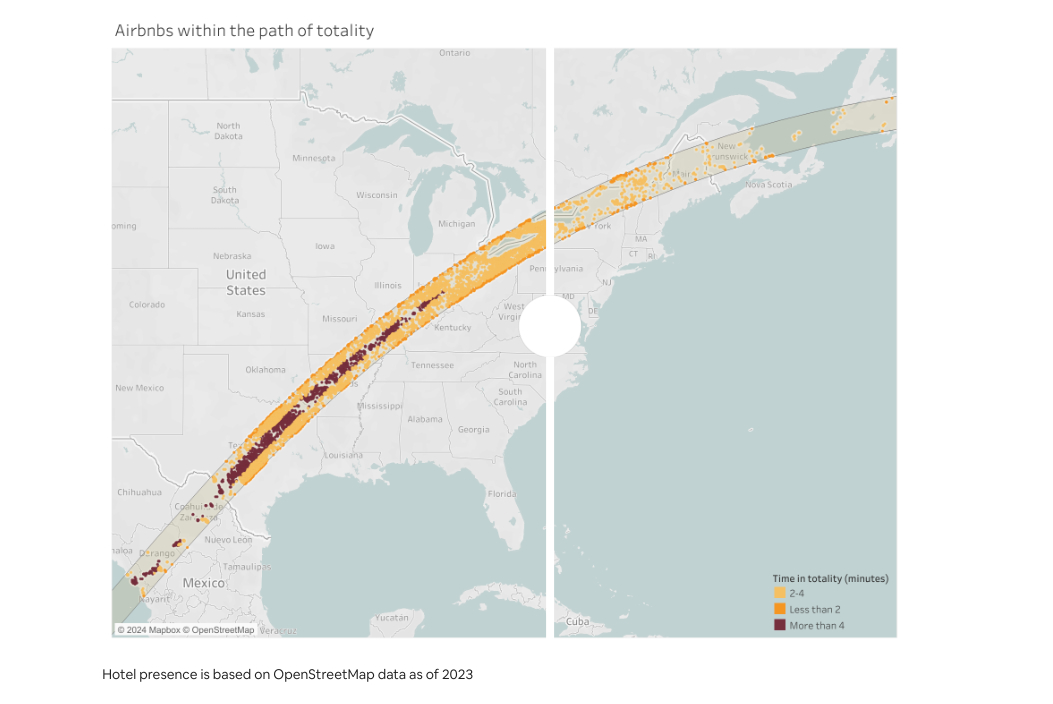 Airbnb: 1,000 per cent spike in searches along eclipse route for 268 seconds of daytime darkness