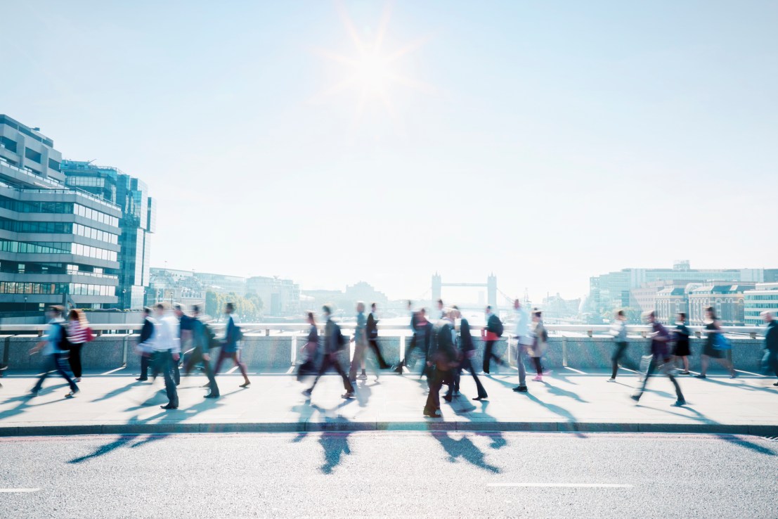 Young workers in London spend more of their time working from the office than any other age group, an international survey of return to work habits has found. Photo: Getty