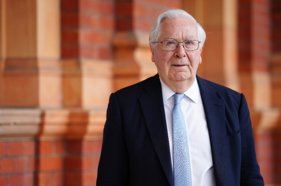 Mervyn King at the famous gates of Lord's Cricket Ground. Credit: Jed Leicester/MCC