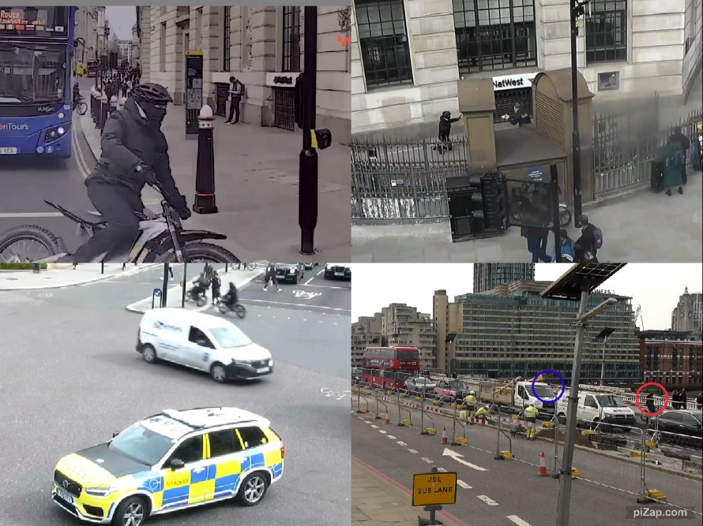 The City of London police were alerted to a serial phone-snatcher on Blackfriars Bridge, who they followed through the Square Mile. until they arrested him. 