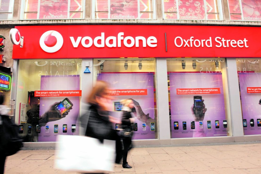 Under Della Valle's leadership, Vodafone has divested its underperforming divisions and is offloading stakes in towers. (Vodafone store on Oxford Street, London)