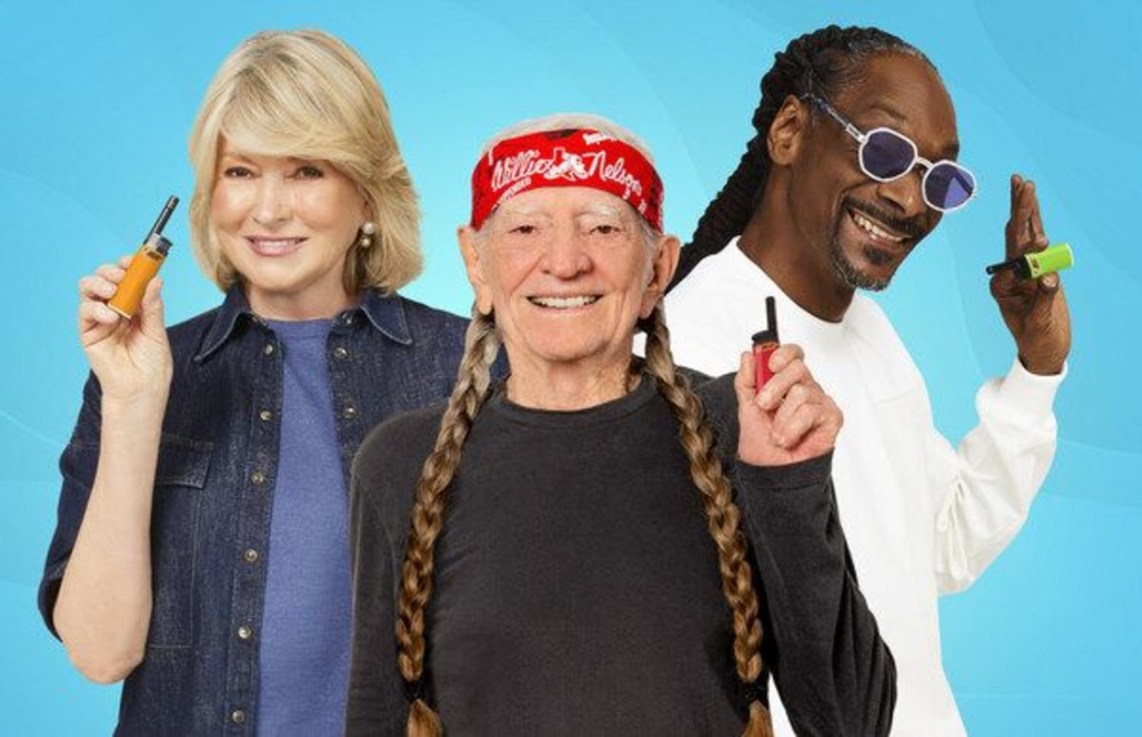 Martha Stewart, Snoop Dog and Willie Nelson star in a recent Bic advert. Photo: Bic