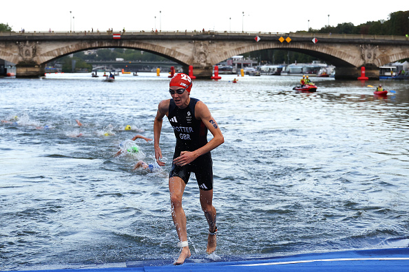 Beth Potter hung for bronze for Team GB in the women's triathlon after Olympics chiefs passed the Seine safe