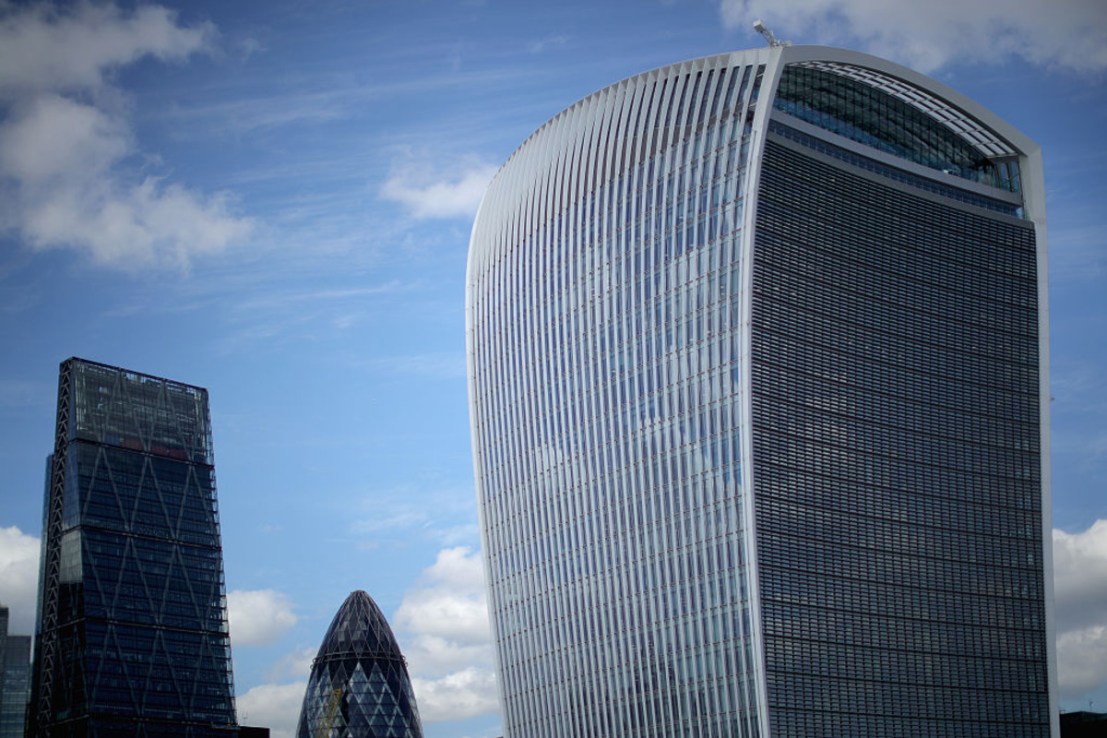 The 'Walkie Talkie' building is located in the City of London. (Photo by Christopher Furlong/Getty Images)