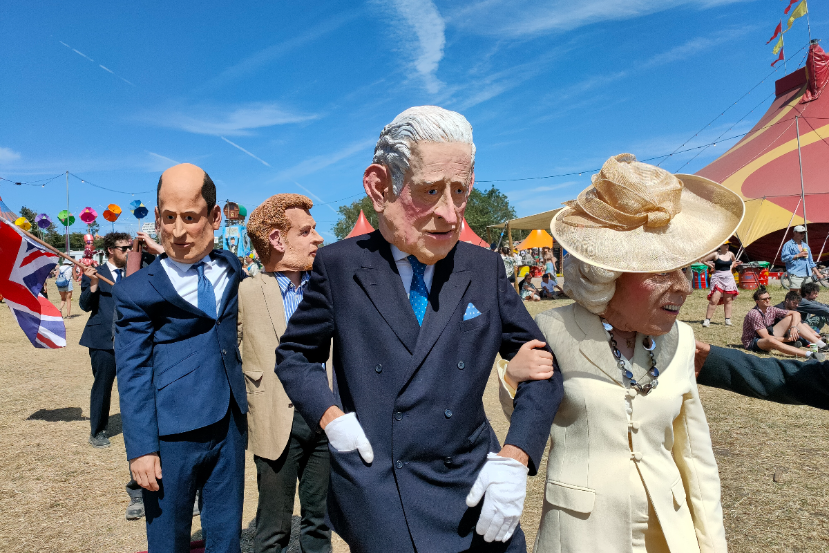 Prince Harry and King Charles were at Glastonbury (sort of)