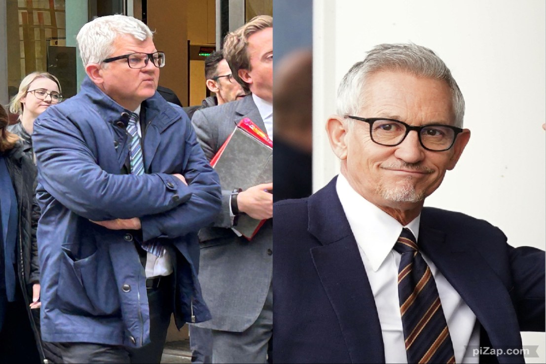 Adrian Chiles (left), Tom Pilgrim/PA Wire. Gary Lineker (right) Mike Egerton/PA Wire