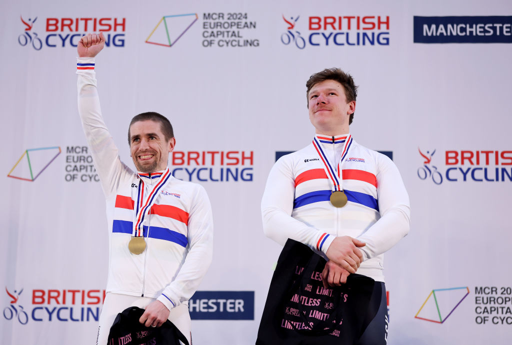 Neil Fachie (left) has near-total blindness but is a double Paralympic champion in tandem cycling