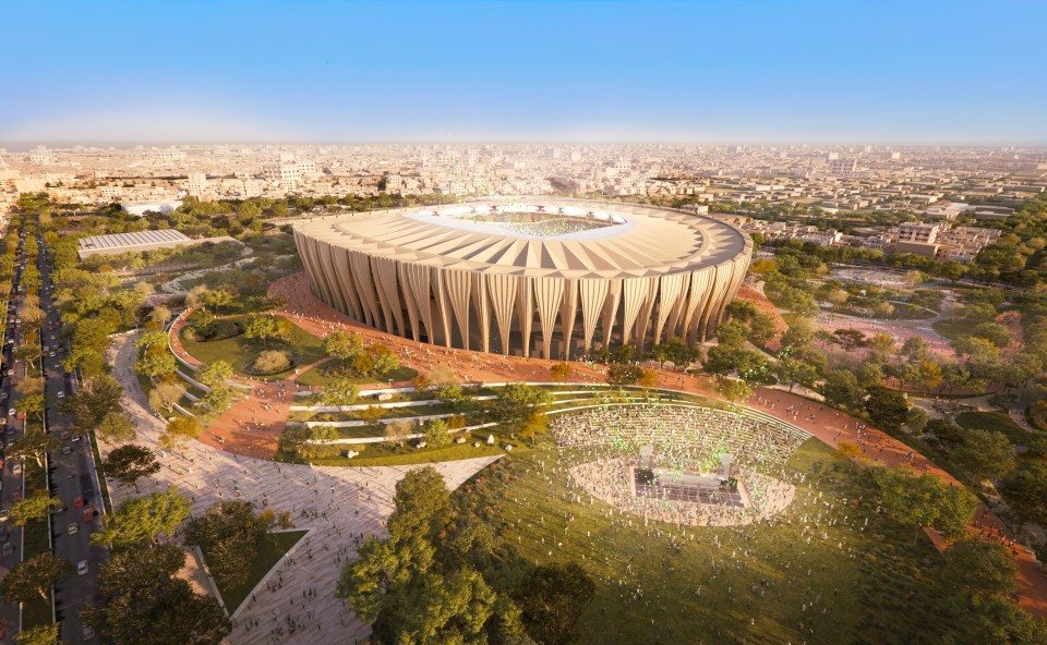 Render of Prince Faisal bin Fahad Sports City Stadium