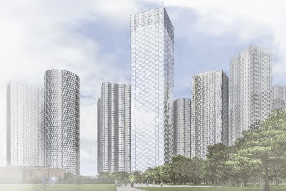 An artist's impression of what the new skyscraper will look like.