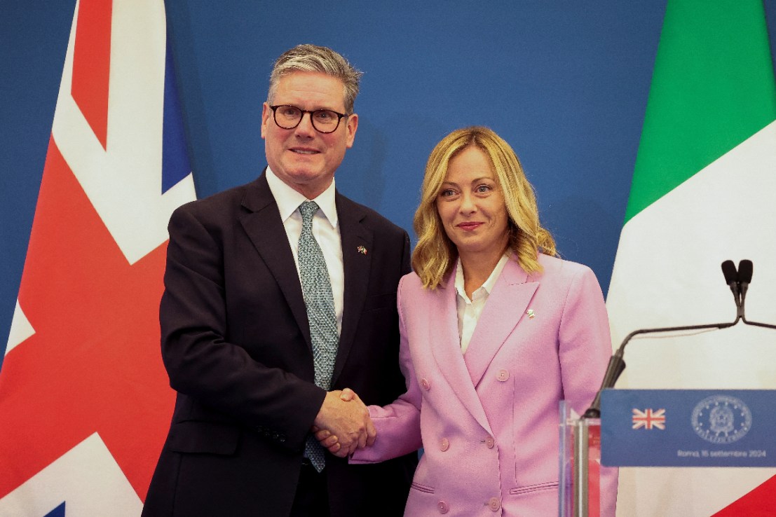 Two Italian firms Leonardo and Marcegaglia are set to invest £485m into the UK, Sir Keir Starmer has announced. Photo: PA