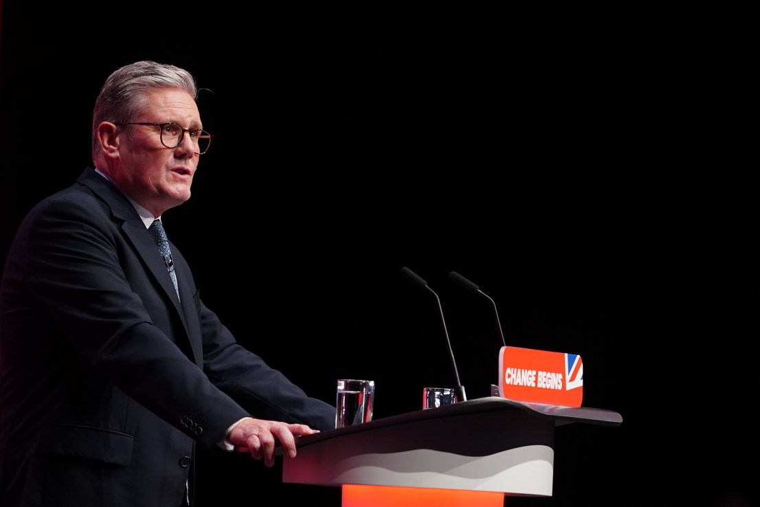 Prime Minister Sir Keir Starmer delivers his keynote speech during the Labour Party Conference, at the ACC Liverpool. Picture date: Tuesday September 24, 2024. PA Photo. See PA story POLITICS Labour. Photo credit should read: Peter Byrne/PA Wire