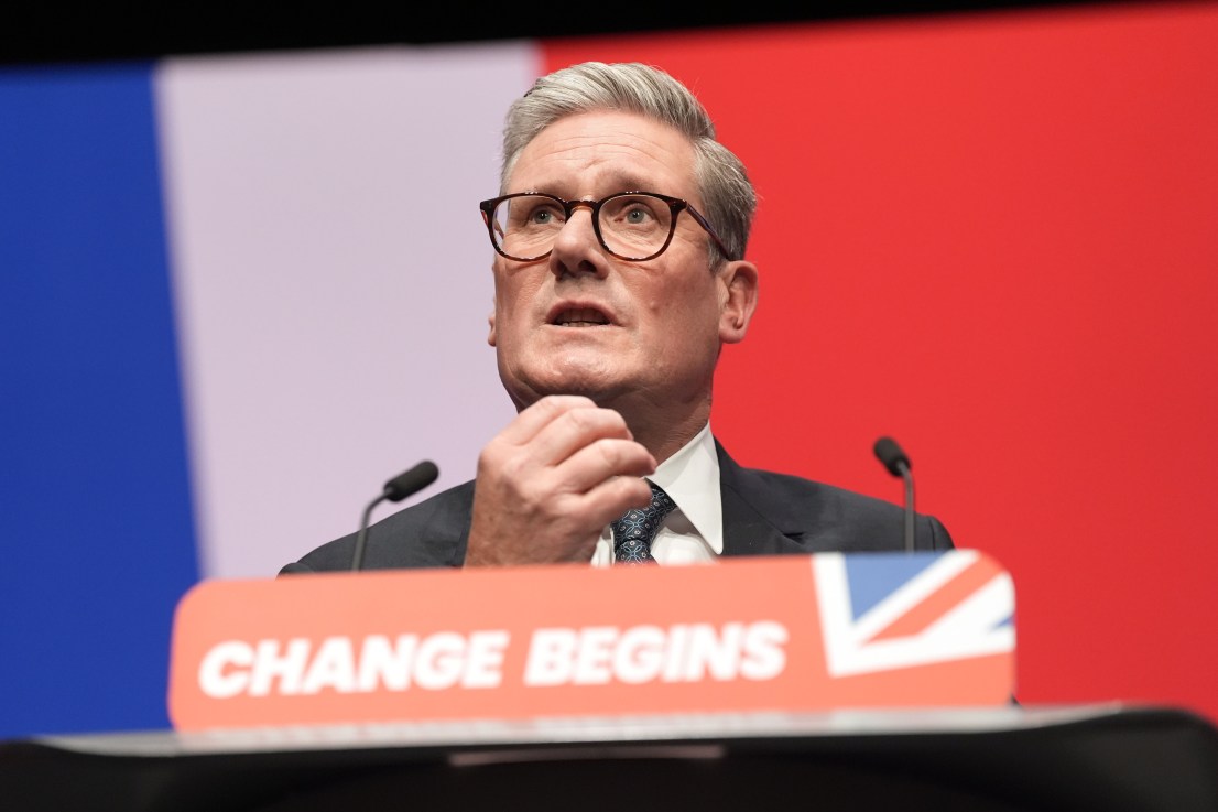 Prime Minister Sir Keir Starmer delivers his keynote speech during the Labour Party Conference at the ACC Liverpool. Picture date: Tuesday September 24, 2024. PA Photo. See PA story POLITICS Labour. Photo credit should read: Stefan Rousseau/PA Wire