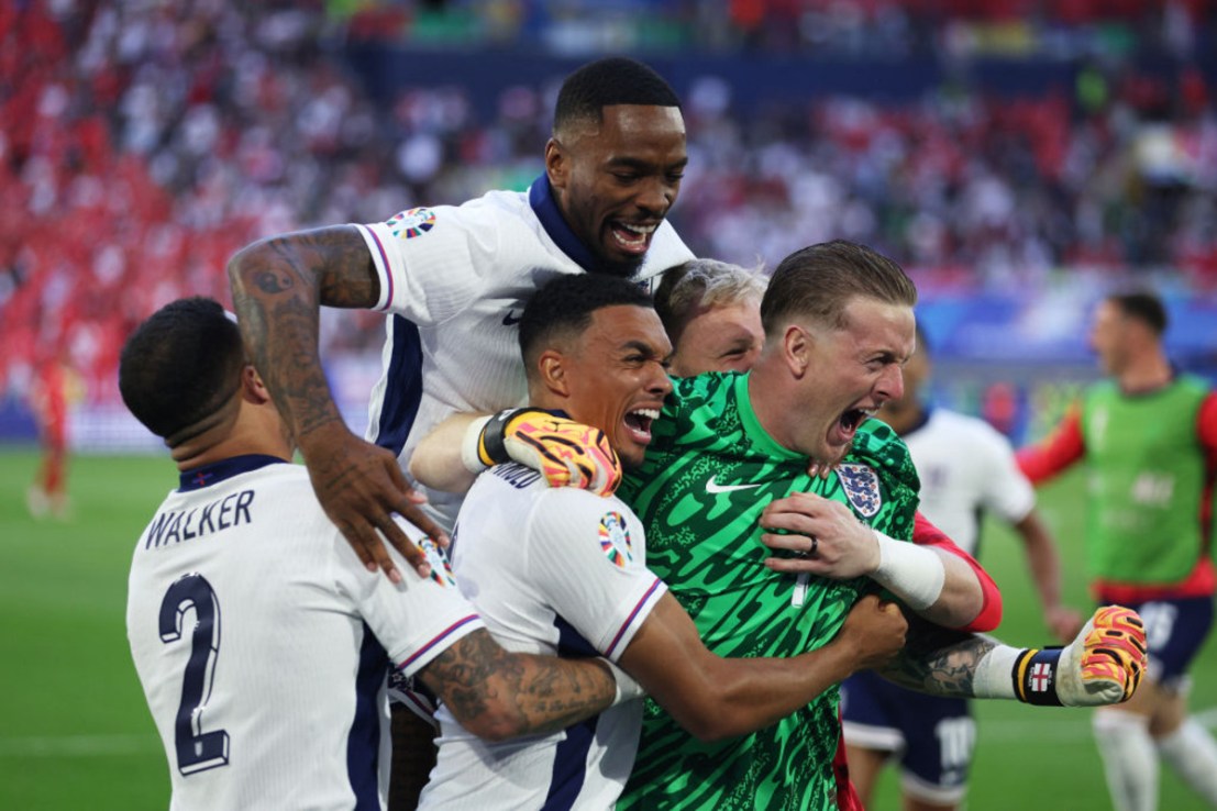 England made it to the final of Euro 2024.  (Photo by Dean Mouhtaropoulos/Getty Images)