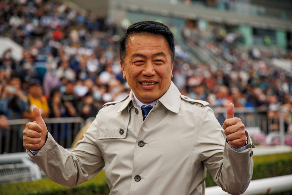 Trainer Ricky Yiu saddles Sunlight Power in the Yiu Tung Handicap on Sunday