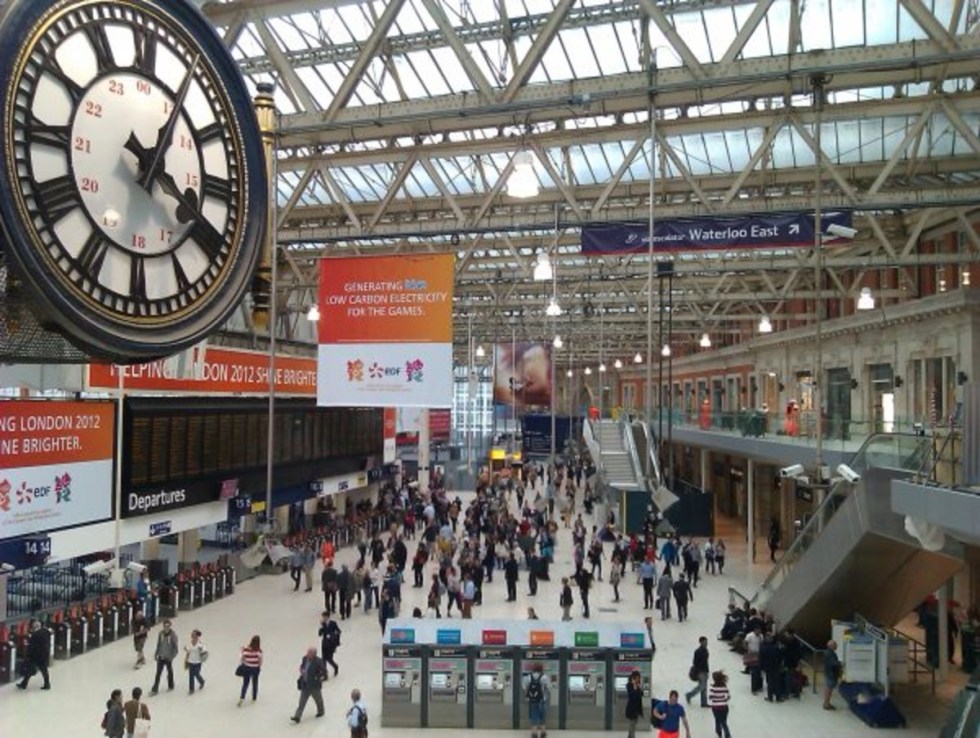 Waterloo and Clapham Junction are driving a surge in sales at UK train stations.