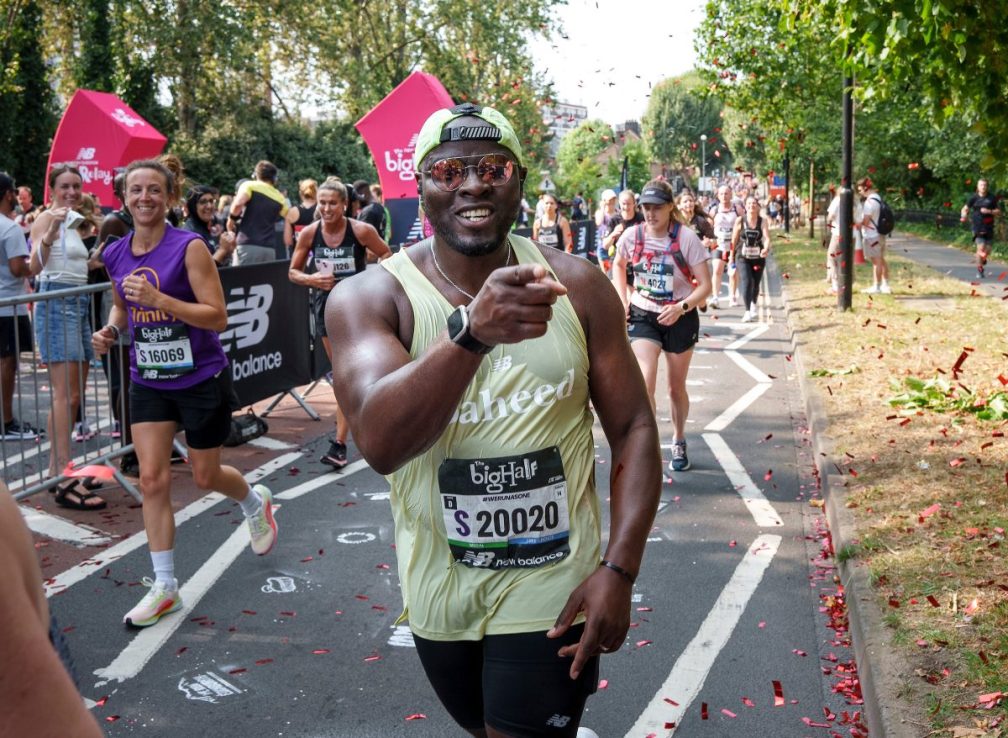 Runners on the course during The Big Half. Photo: Jeff Moore for London Marathon Events