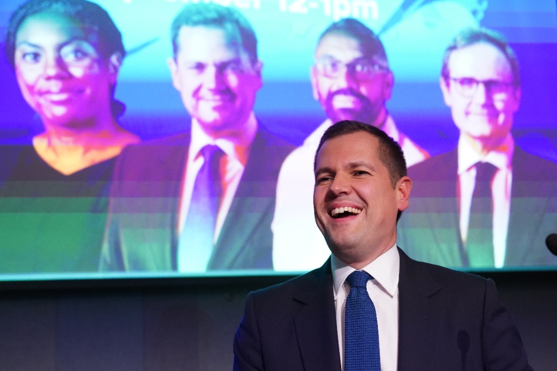 Robert Jenrick, and pictured, the four leadership candidates: Kemi Badenoch, Jenrick, James Cleverly and Tom Tugendhat. Photo: PA