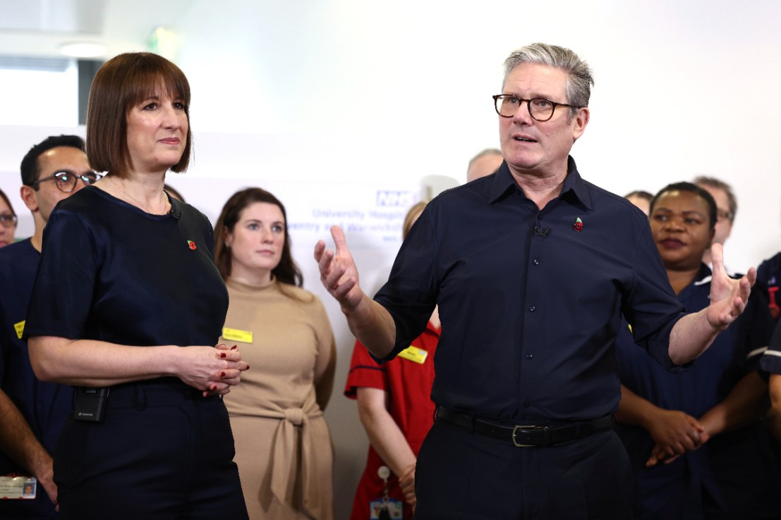 Keir Starmer and Rachel Reeves visited a hospital the day after the Budget. Photo: PA