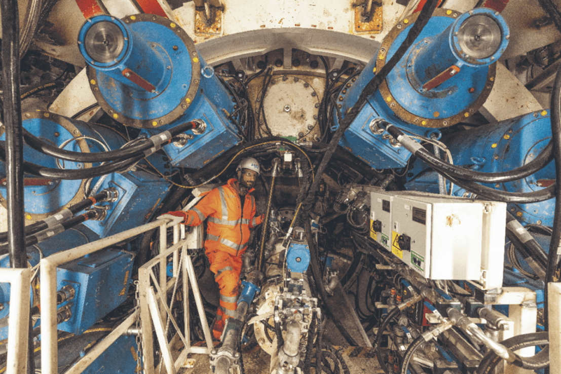 Construction of the Northolt Tunnel for HS2 trains, which will travel to Old Oak Common. (Photo by Dan Kitwood/Getty Images)