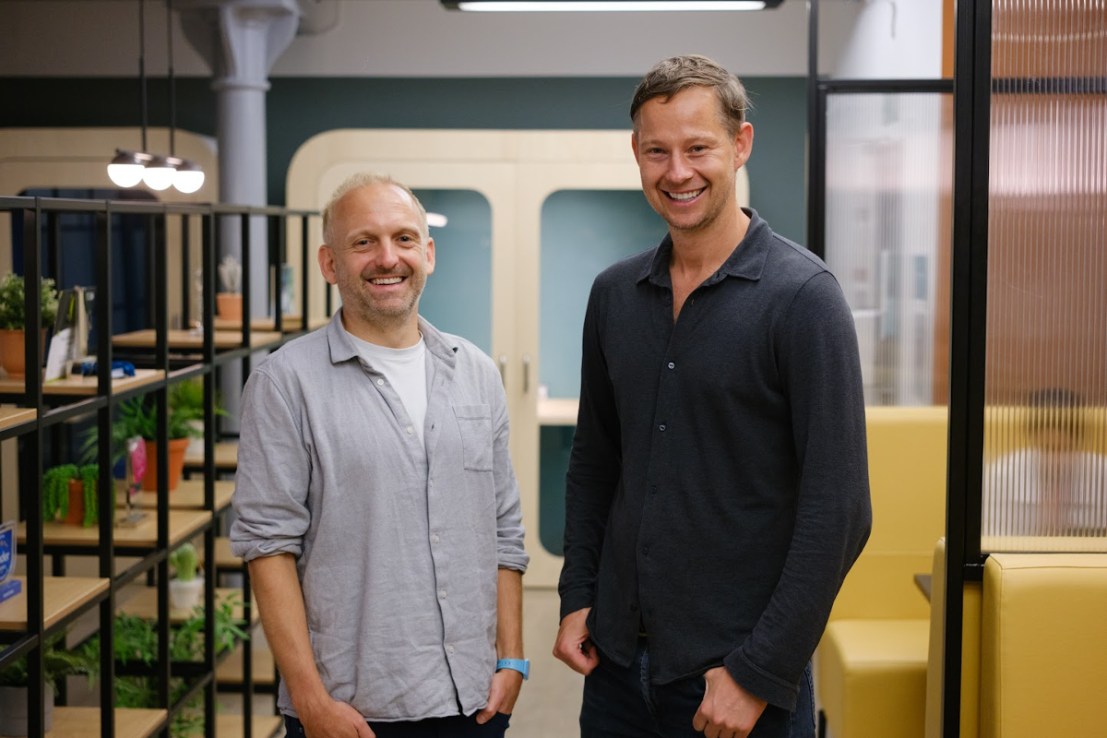 Moneybox co-founders Charlie Mortimer (left) and Ben Stanway (right).