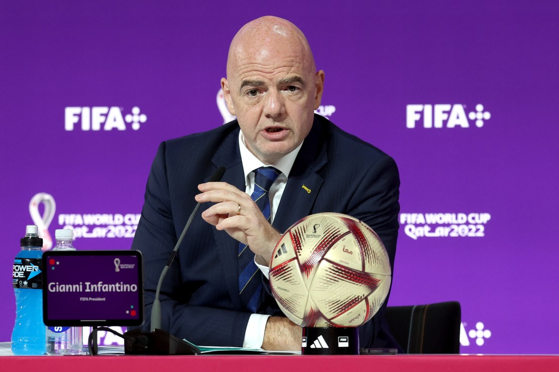 Gianni Infantino is reported to have sought £3bn for media rights to the Fifa Club World Cup - Apple offered less than £1bn