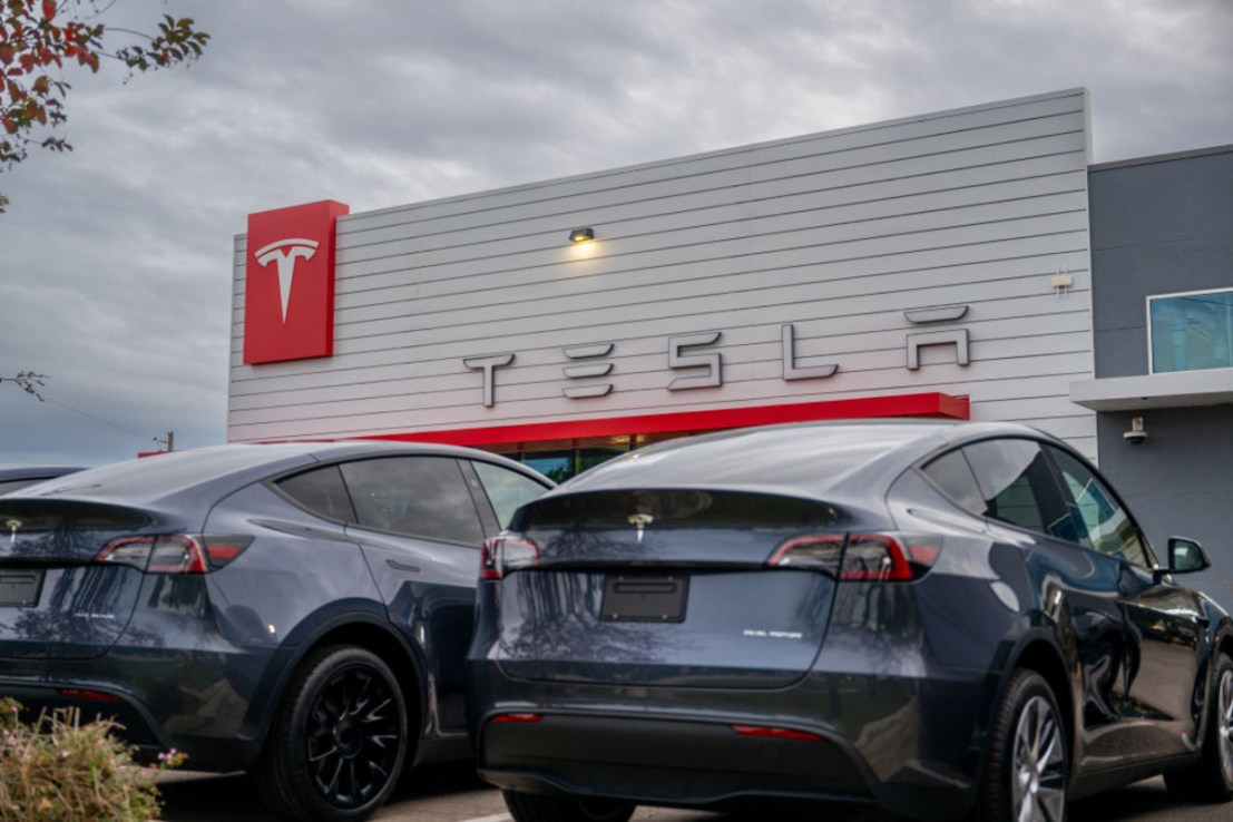 The UK arm of Tesla is headquartered in Manchester. (Photo by Brandon Bell/Getty Images)