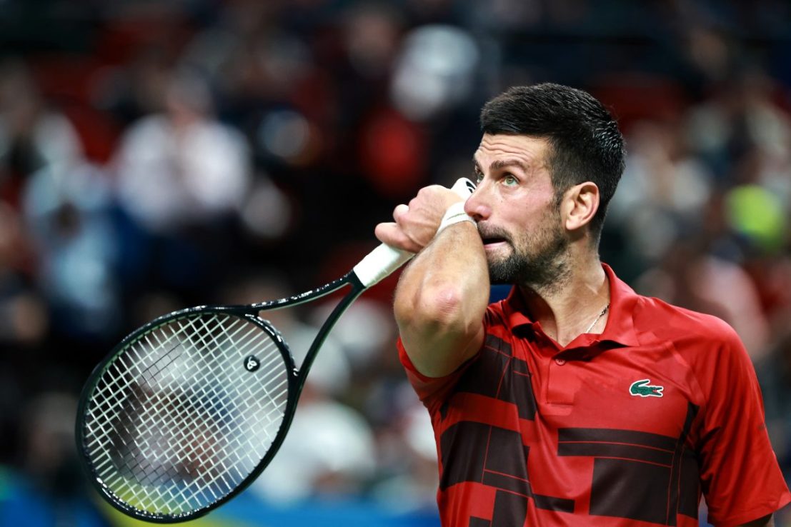 Novak Djokovic was beaten 7-6 (7-4) 6-3 by world number one Jannik Sinner on Sunday as the Serb failed to win a 100th ATP title.