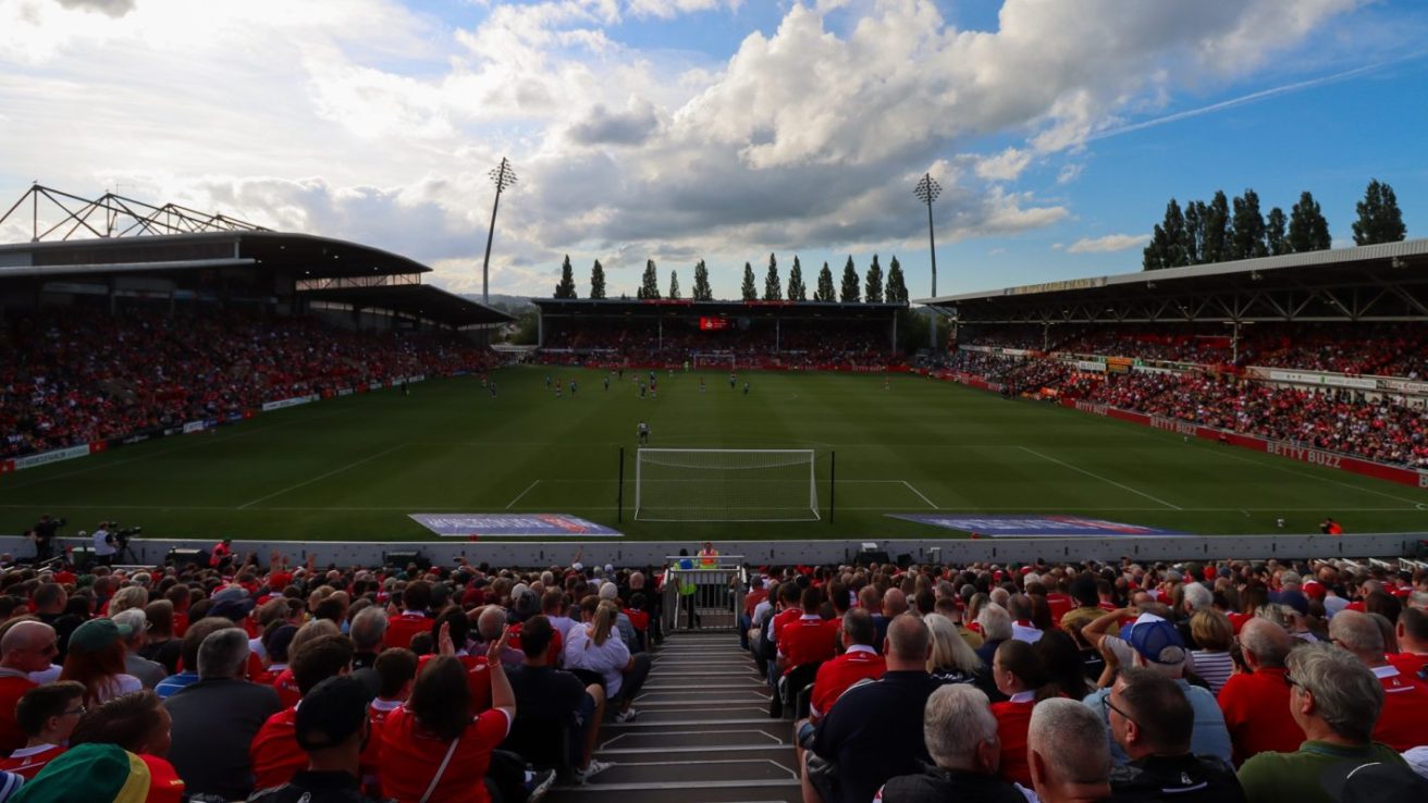 Wrexham have hired Populous to revamp the Racecourse Ground, also known as Stok Cae Ras (Image: Gemma Thomas/Wrexham AFC)