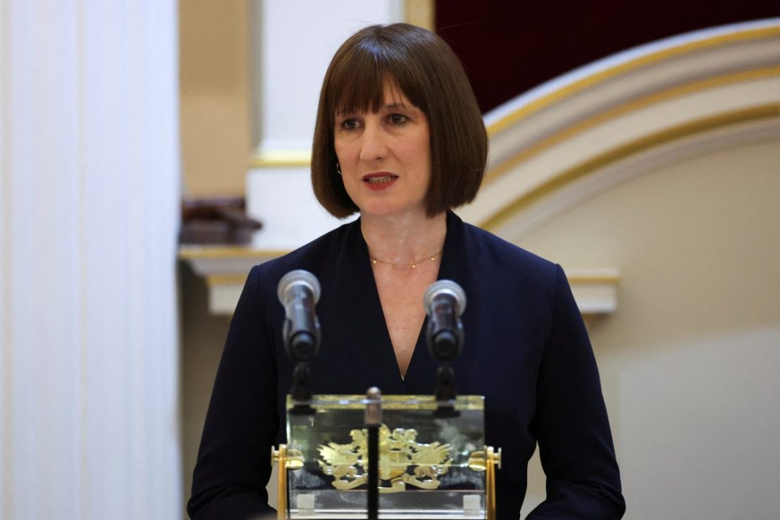 Chancellor of the Exchequer Rachel Reeves delivers the government's first Mansion House speech on financial services in the City of London. Photo credit: Isabel Infantes/PA Wire