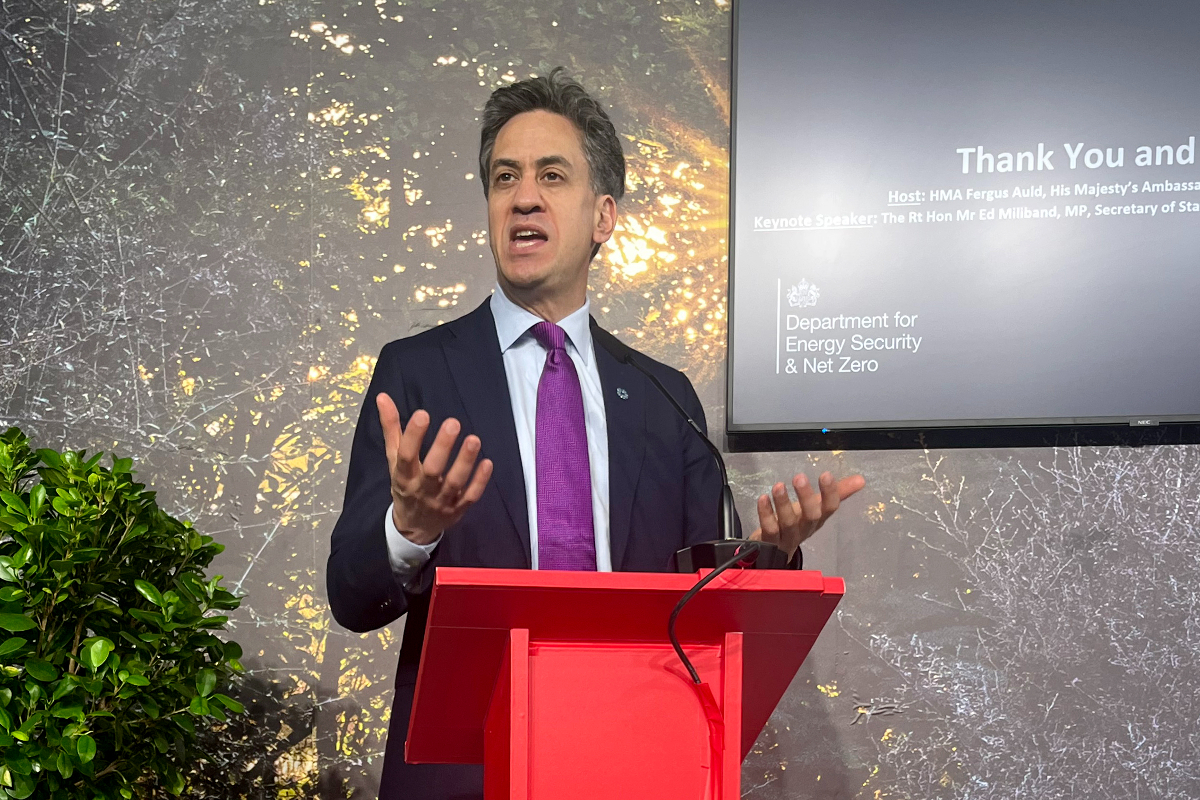 Miliband tells Cop29: clean energy transition ‘economically right’ for UK