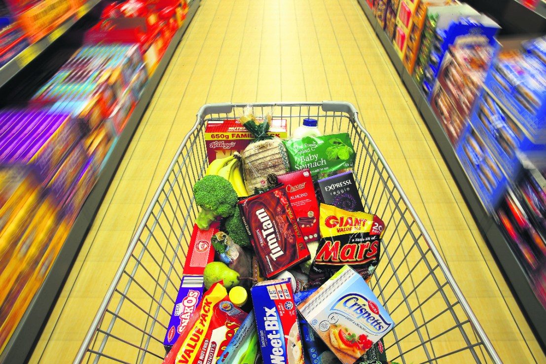 Grocery inflation went up, but October was the biggest sales month of the year so far, according to Kantar. (Photographer: Brendon Thorne/Bloomberg via Getty Images)