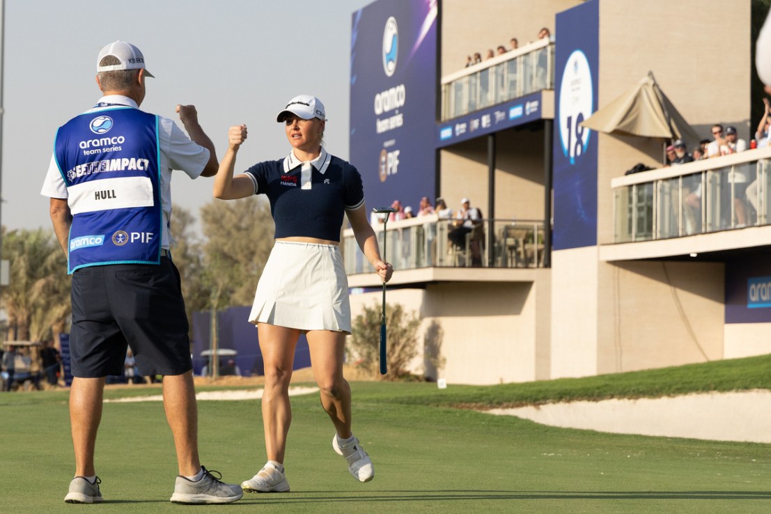 Charley Hull won the Aramco Team Series in Riyadh by three shots (Image: LET)