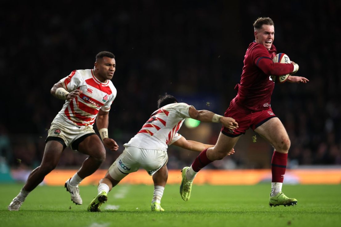 Tom Roebuck scored one of England's nine tries against Japan as they eased the pressure on Steve Borthwick