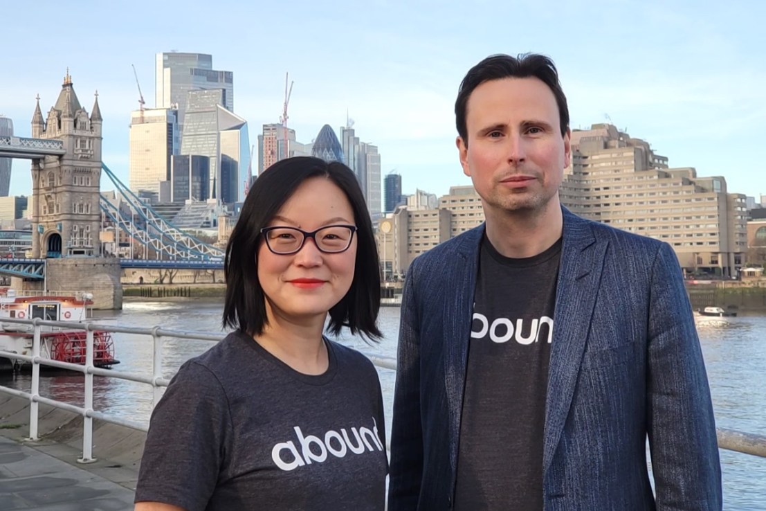 Michelle He (left) and Gerald Chappell (right) founded Abound in February 2020.