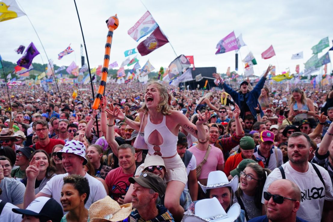 Crowds watch Avril Lavigne performing on The Other Stage, at the Glastonbury Festival 2024. Photo credit: Ben Birchall/PA Wire