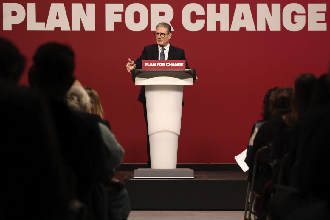 Prime Minister Sir Keir Starmer gives a speech in Buckinghamshire setting out his Government's 